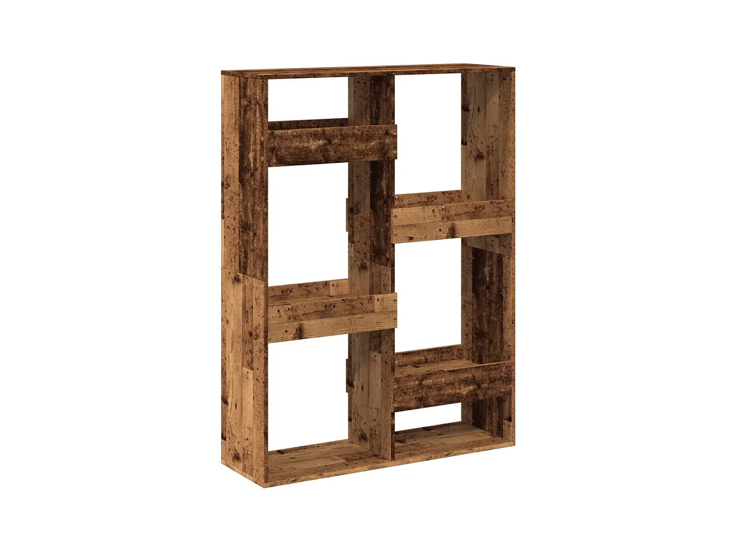 Kamerscherm 100x33x135 cm bewerkt hout oud houtkleurig