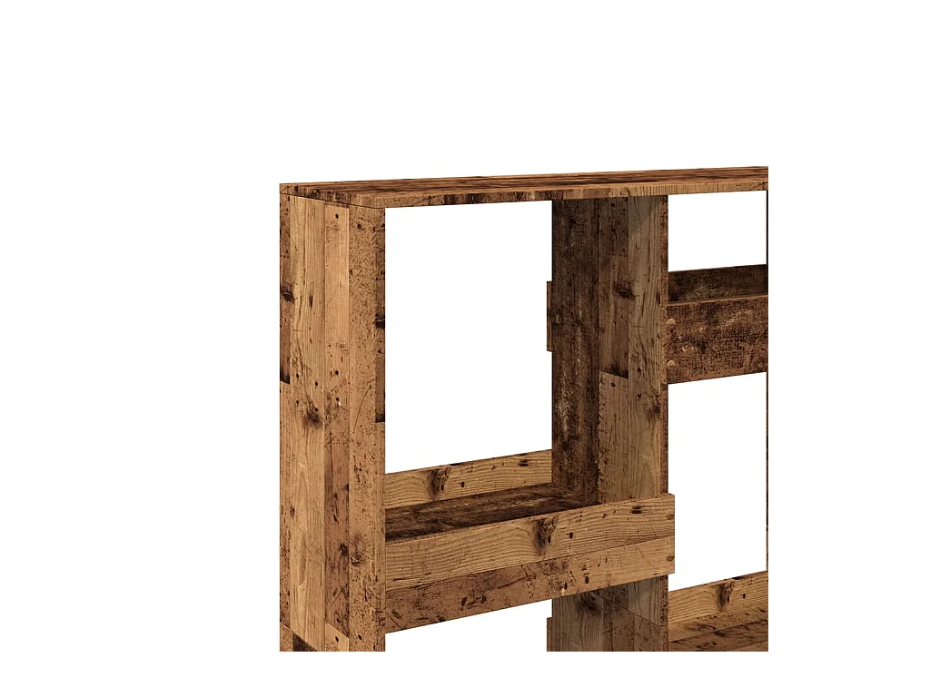 Kamerscherm 100x33x135 cm bewerkt hout oud houtkleurig