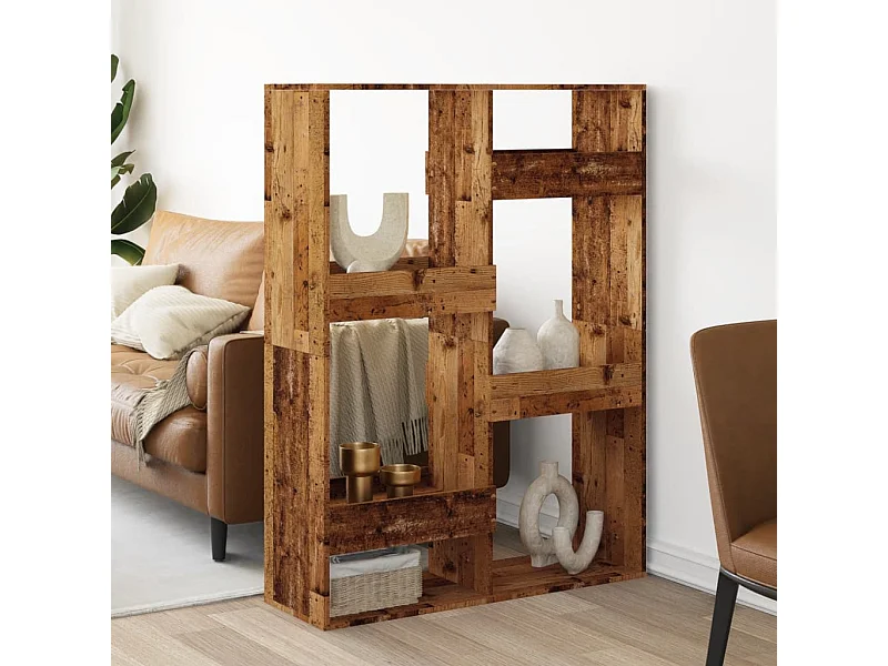 Raumteiler Altholz-Optik 100x33x135 cm Holzwerkstoff