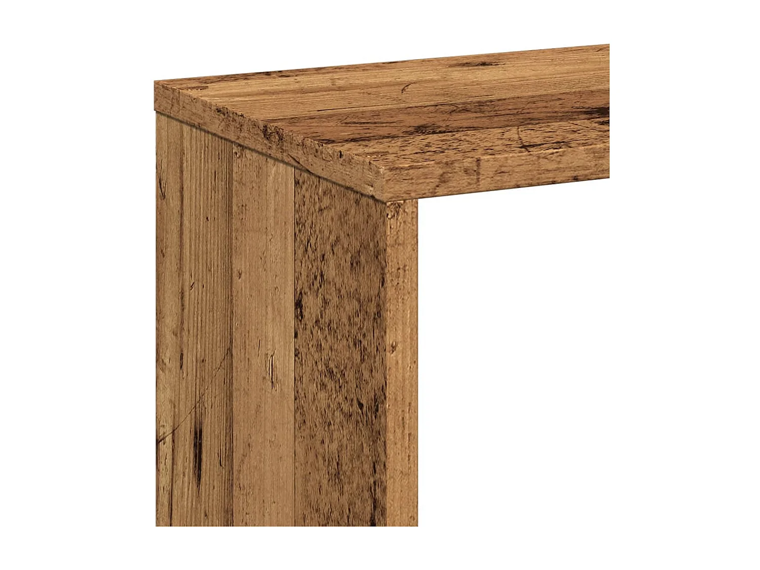 Étagère séparatrice de pièce vieux bois 67x25x161,5 cm