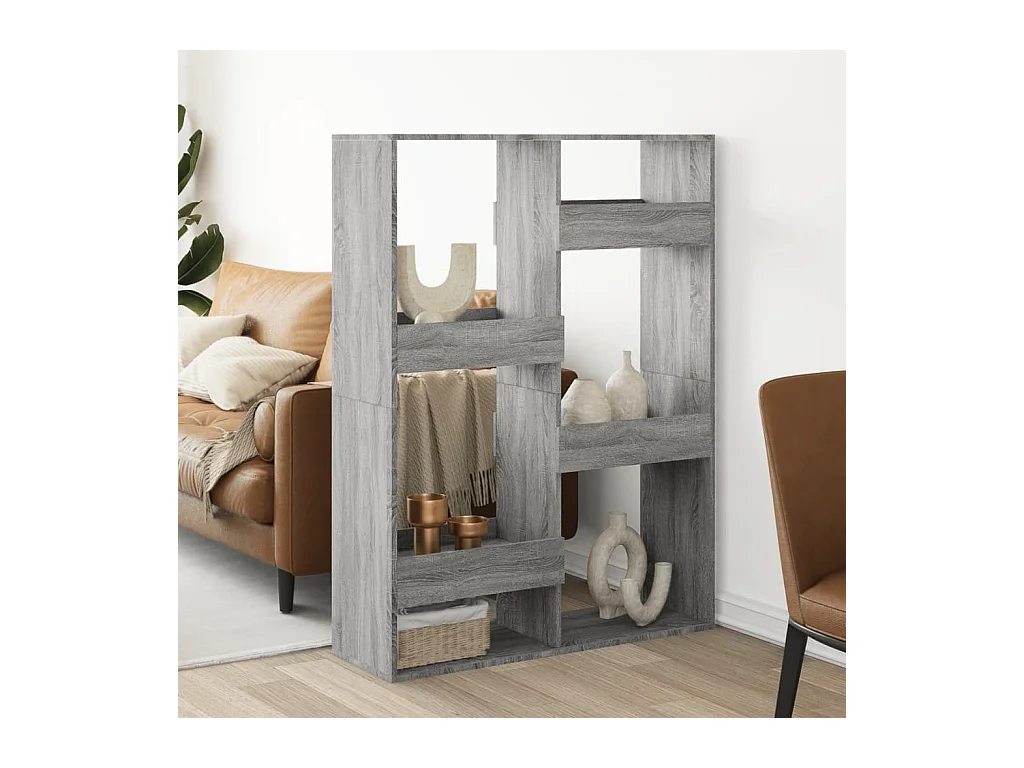 Cloison de séparation sonoma gris 100x33x135 cm bois ingénierie