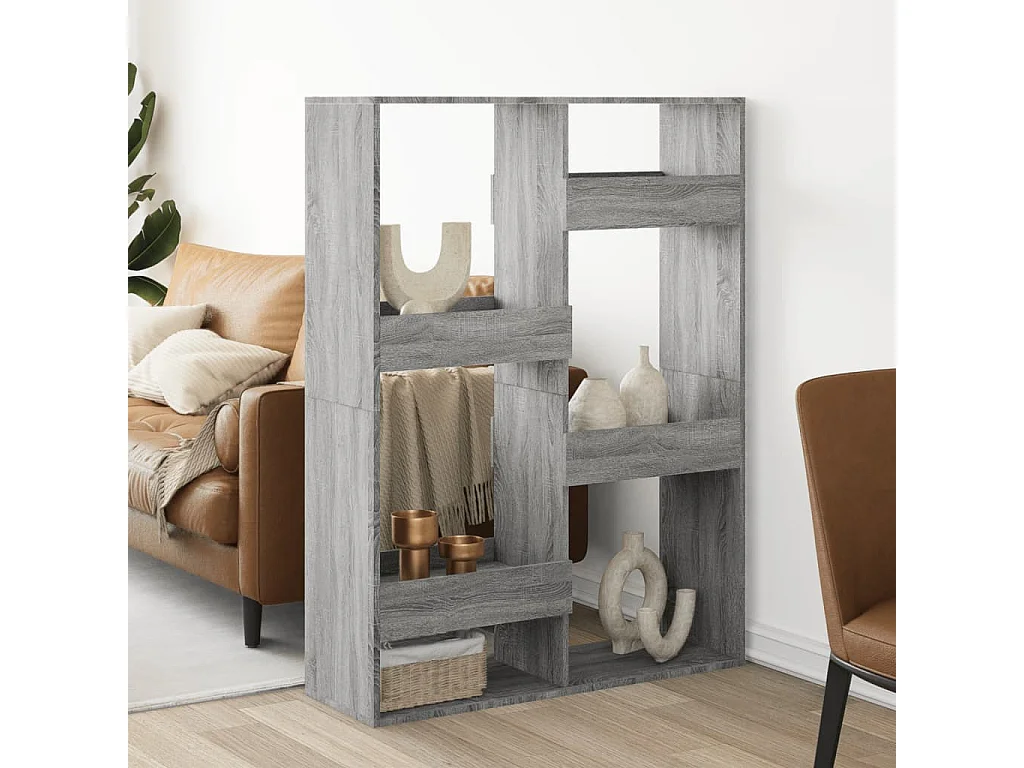Cloison de séparation sonoma gris 100x33x135 cm bois ingénierie