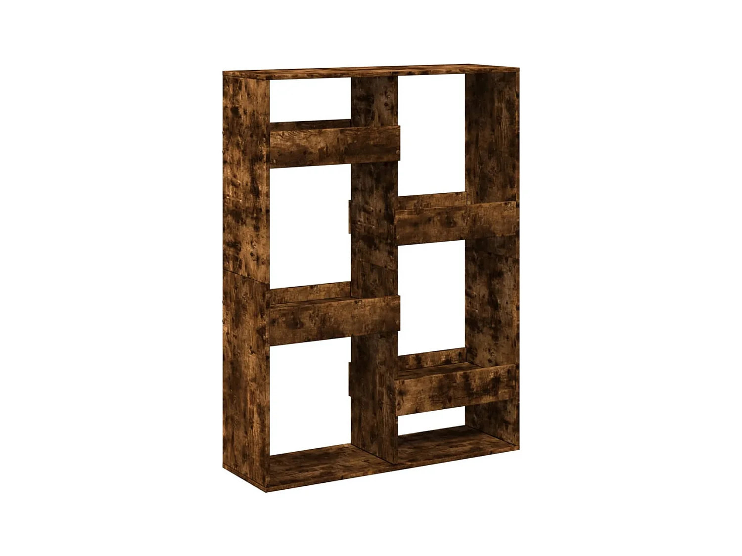 Kamerscherm 100x33x135 cm bewerkt hout gerookt eikenkleurig