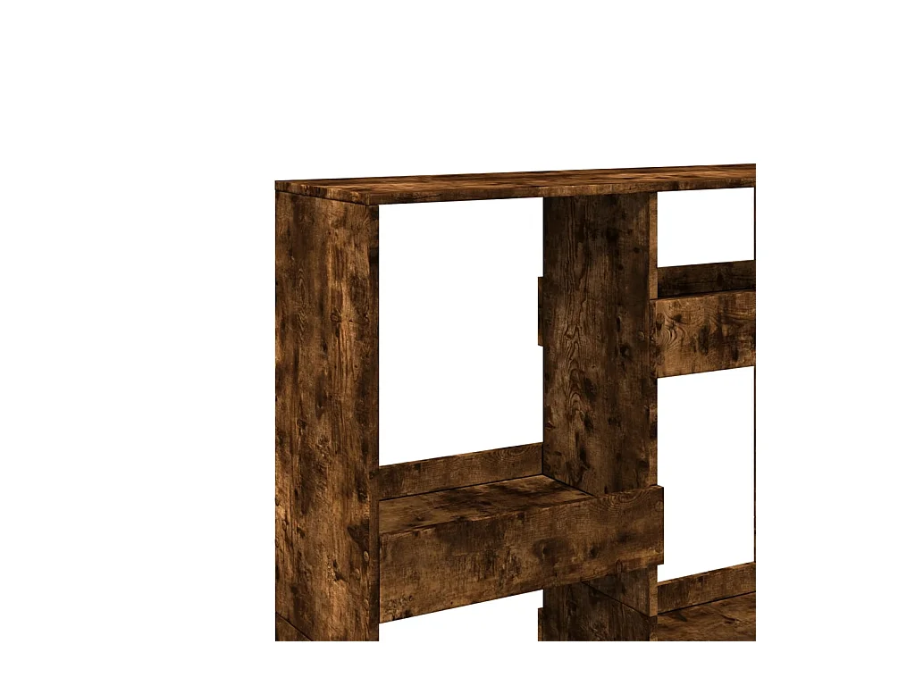 Kamerscherm 100x33x135 cm bewerkt hout gerookt eikenkleurig