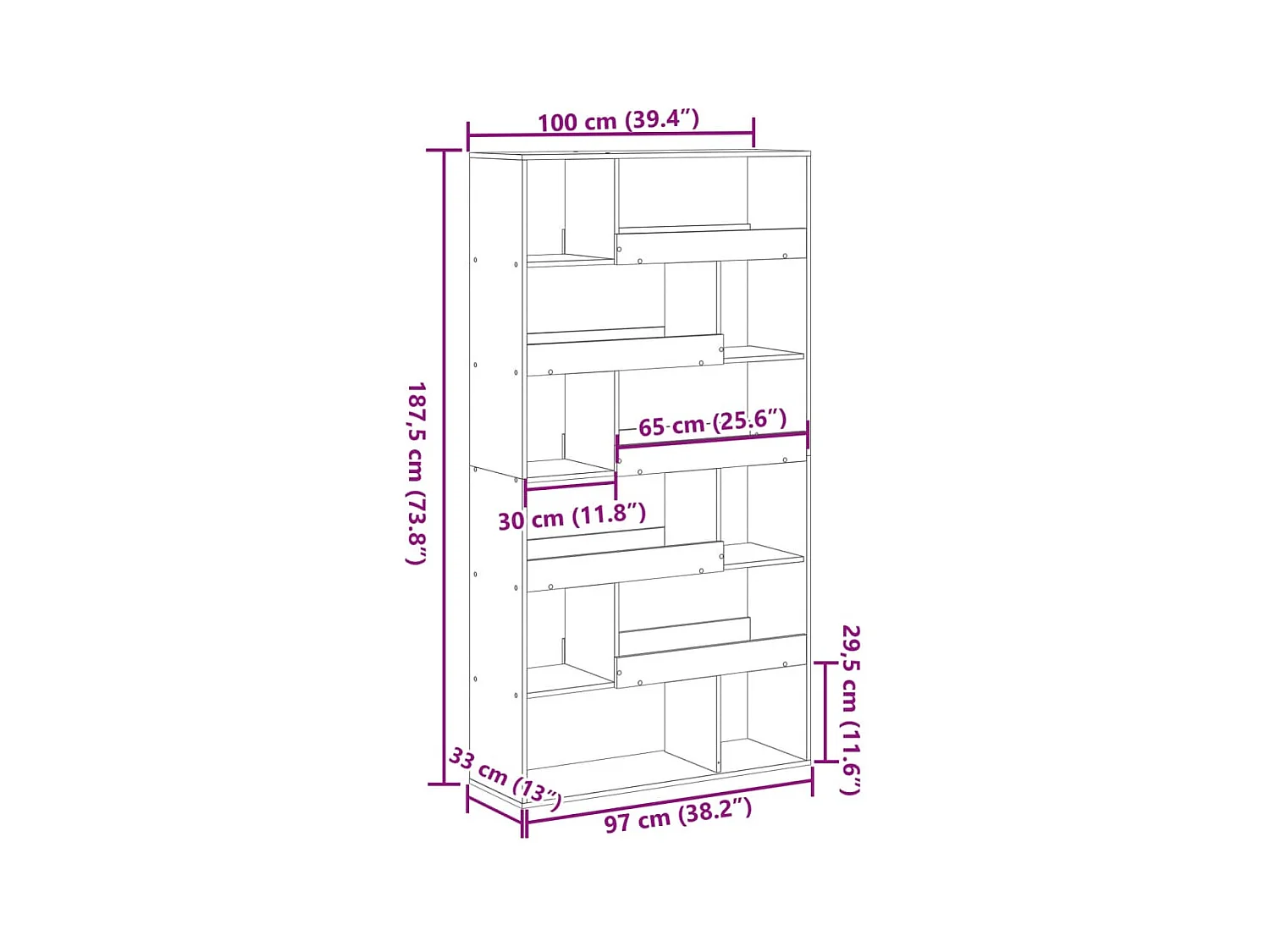 Cloison de séparation gris béton bois d'ingénierie