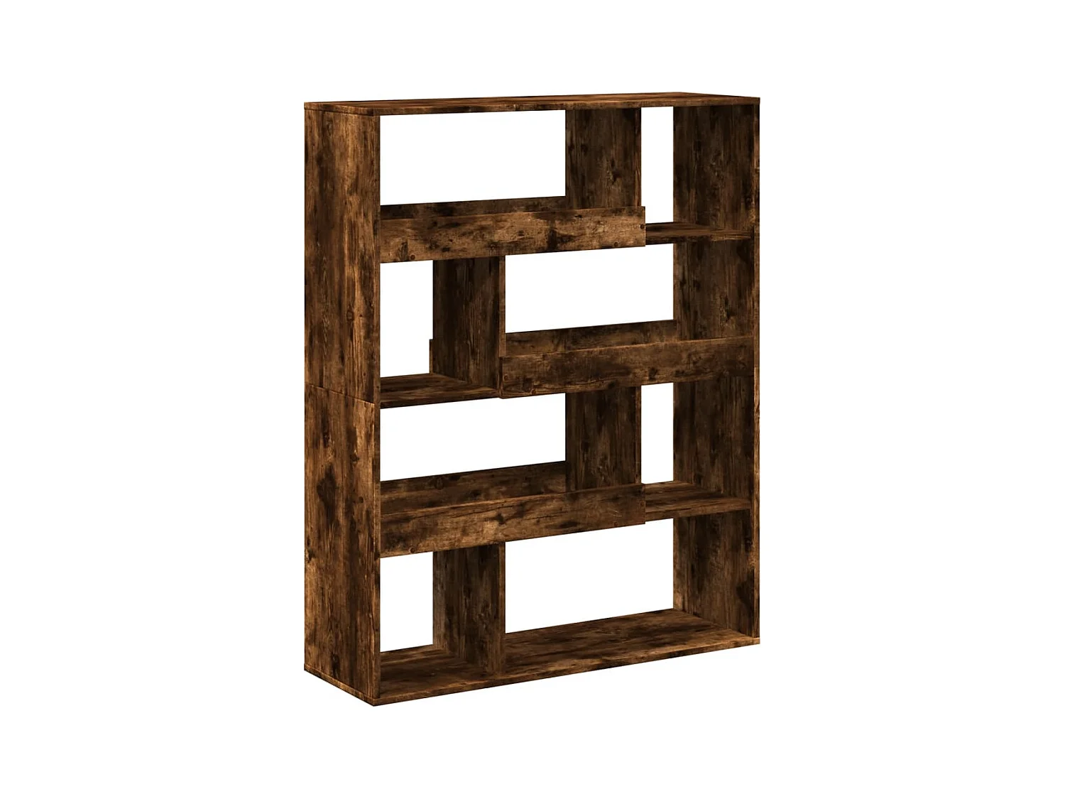 kamerscherm 100x33x125,5 cm bewerkt hout gerookt eikenkleurig