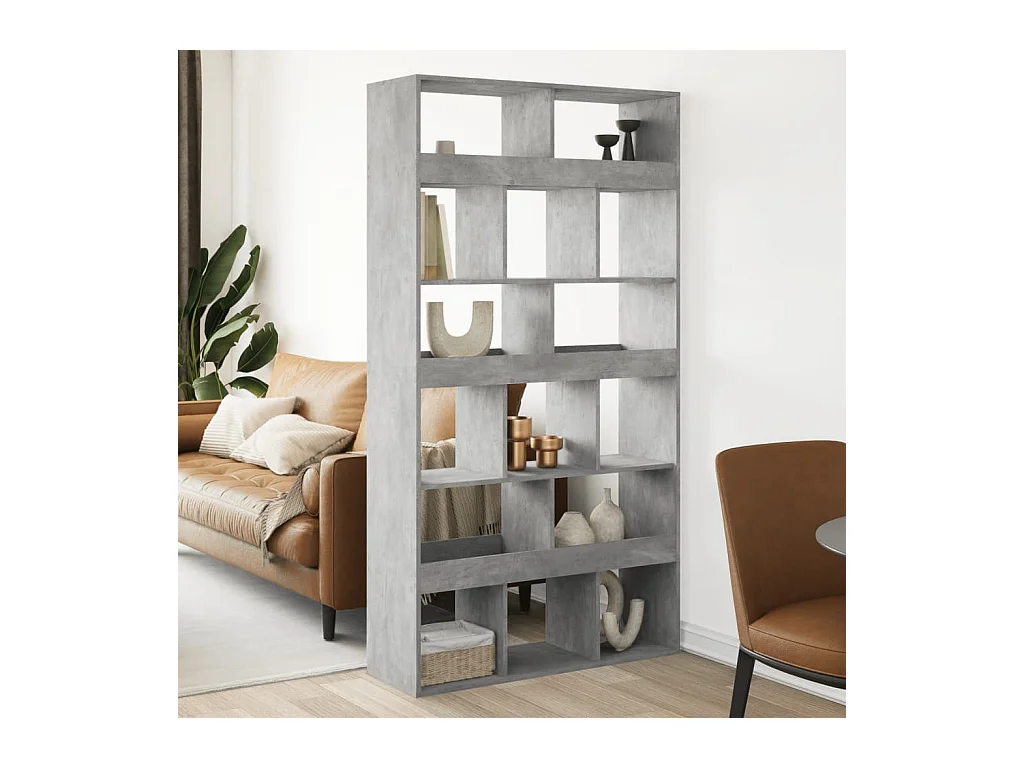 Raumteiler Betongrau 100x33x187,5 cm Holzwerkstoff