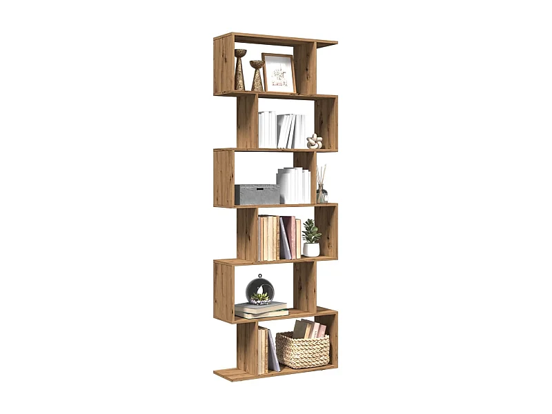 Libreria 6 Ripiani Rovere Artigianale 70x24x193 cm Truciolato