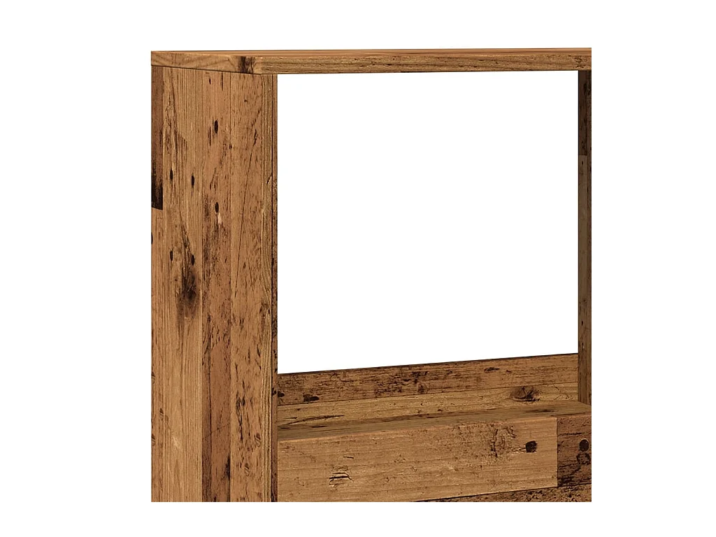 Cloison de séparation vieux bois 100x33x175cm bois d'ingénierie