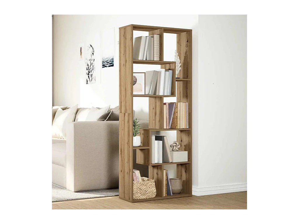 Libreria Divisorio Rovere Artigianale 67x25x161,5 cm Truciolato