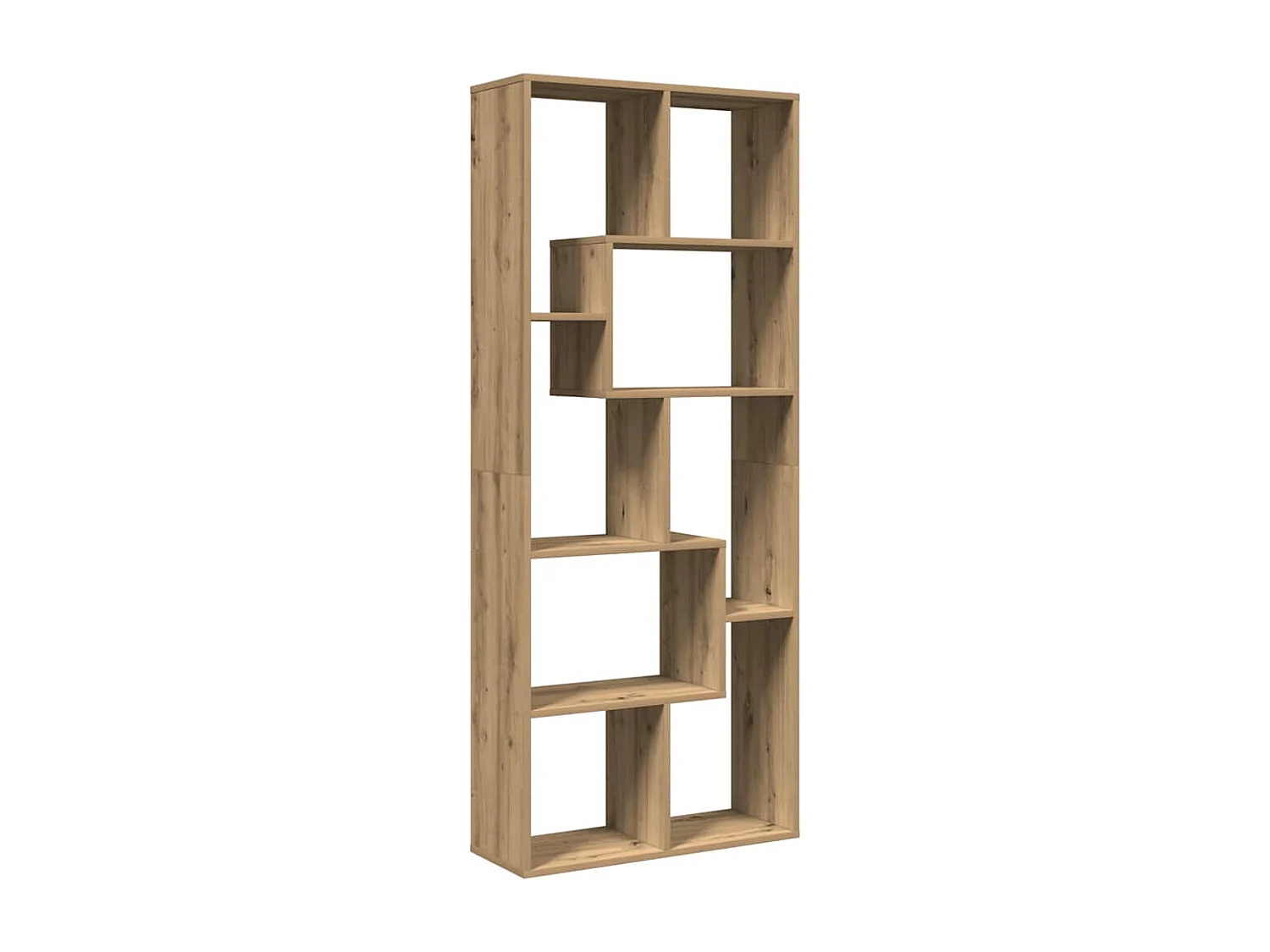 Étagère séparatrice de pièce chêne artisanal 67x25x161,5 cm