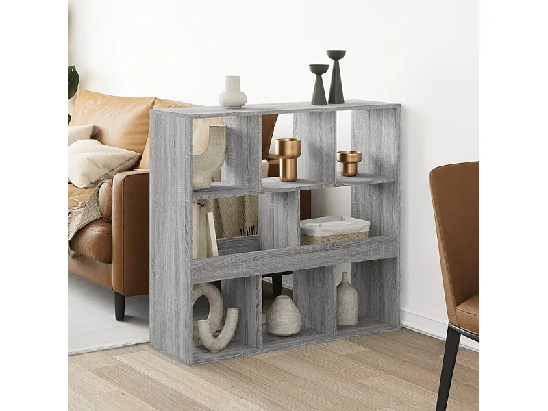 Raumteiler Grau Sonoma 100x33x94,5 cm Holzwerkstoff