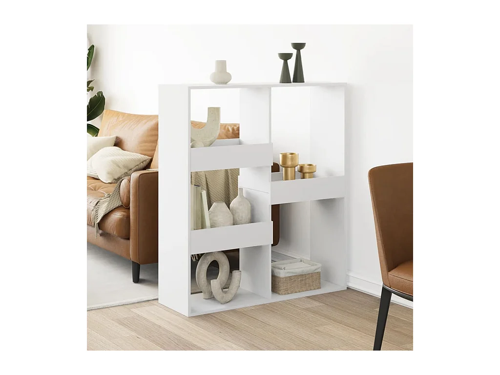 Cloison de séparation blanc 100x33x115 cm bois d'ingénierie