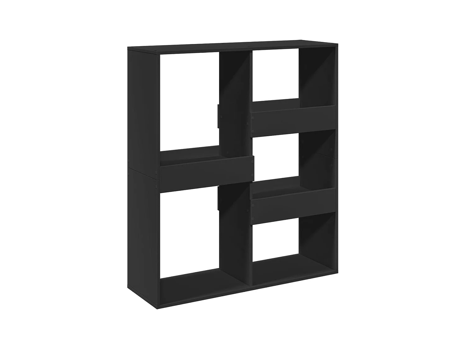 Cloison de séparation noir 100x33x115 cm bois ingénierie