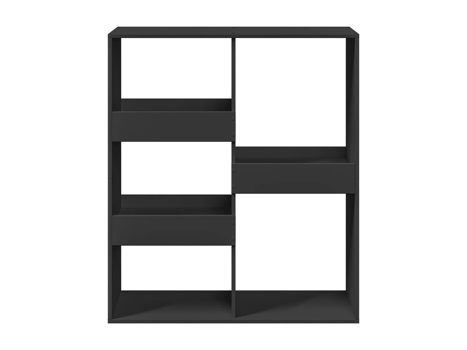 Cloison de séparation noir 100x33x115 cm bois ingénierie