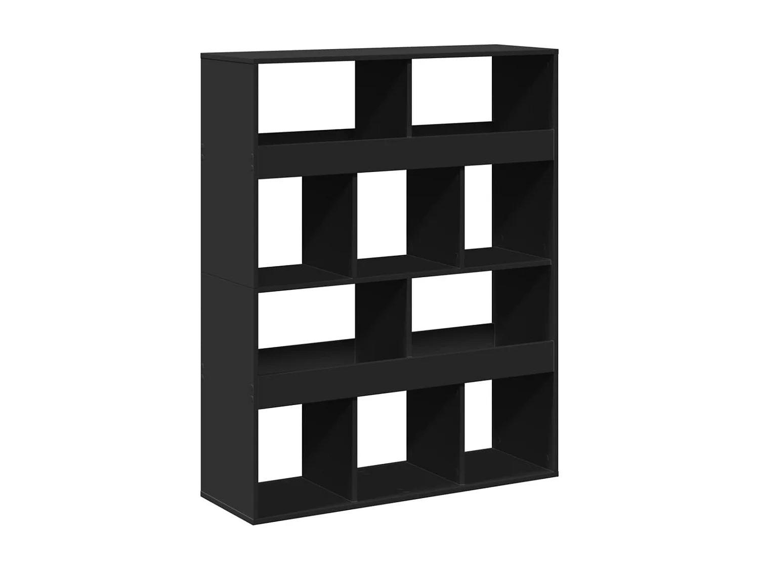 Cloison de séparation noir 100x33x125,5 cm bois d'ingénierie