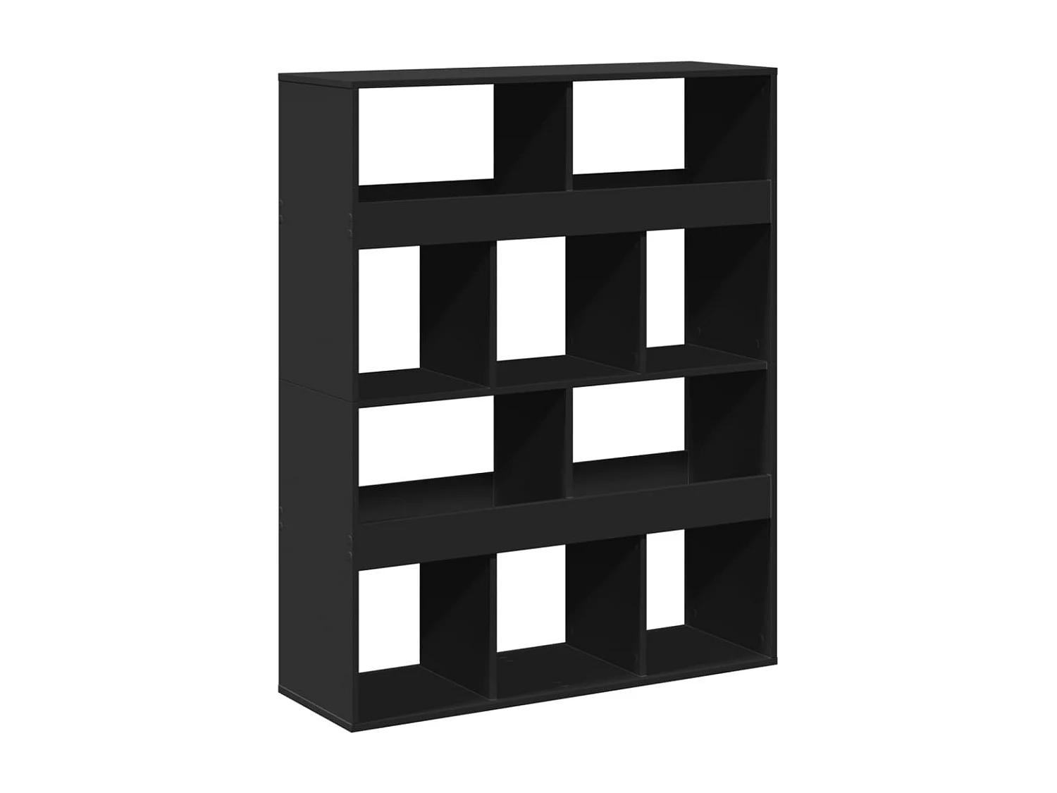 Cloison de séparation noir 100x33x125,5 cm bois d'ingénierie