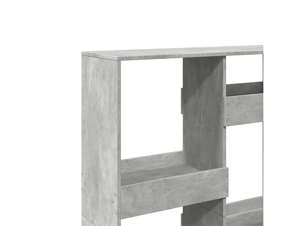 Kamerscherm 100x33x135 cm bewerkt hout betongrijs