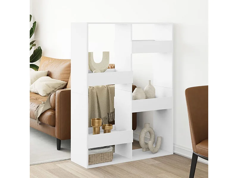 Cloison de séparation blanc 100x33x135 cm bois d'ingénierie