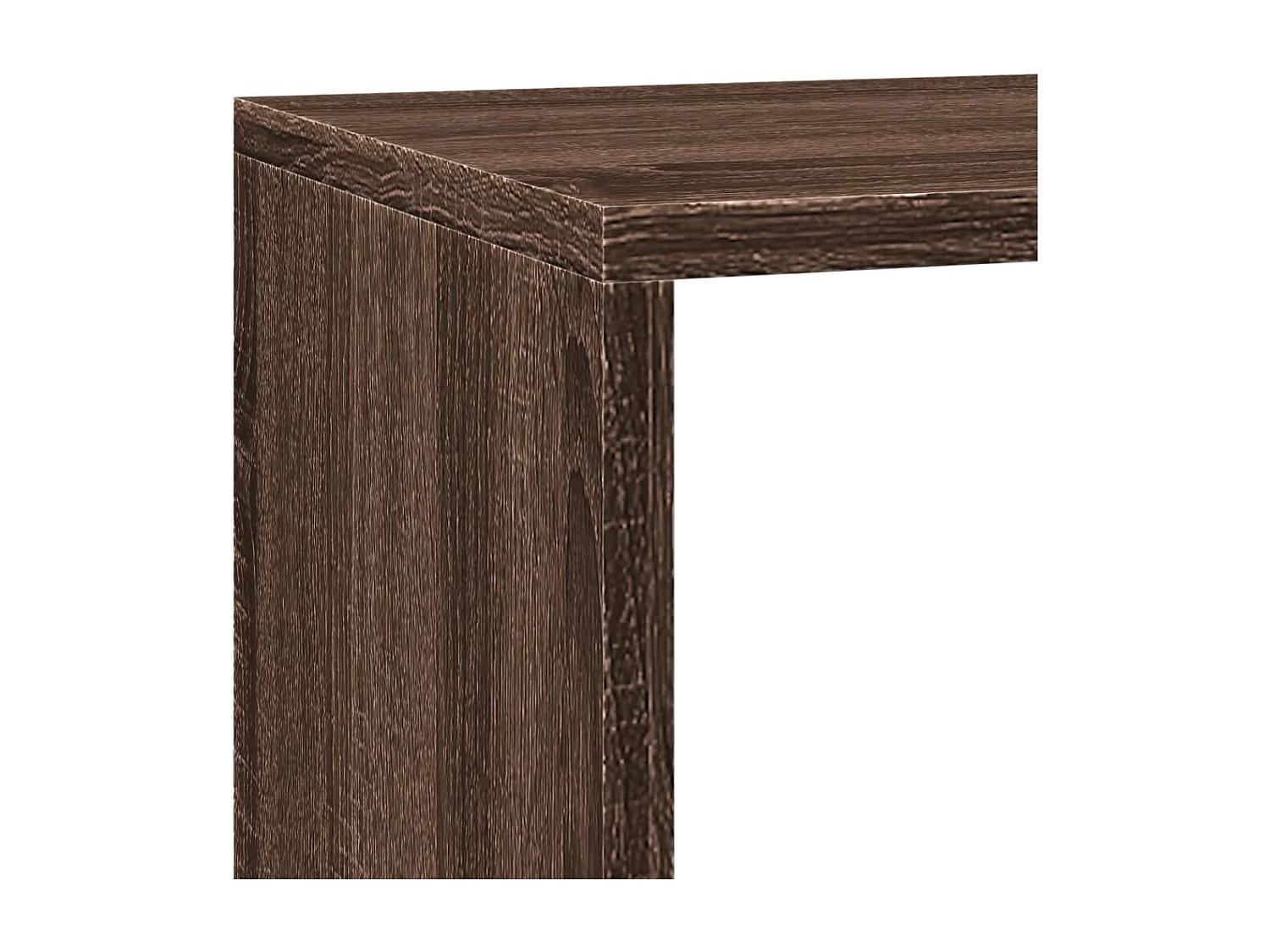 Étagère séparatrice de pièce 3 niveaux chêne marron