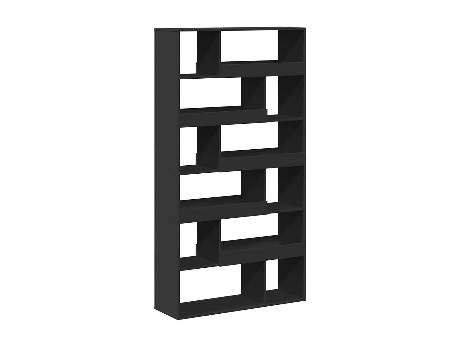 Cloison de séparation noir 100x33x187,5 cm bois d'ingénierie