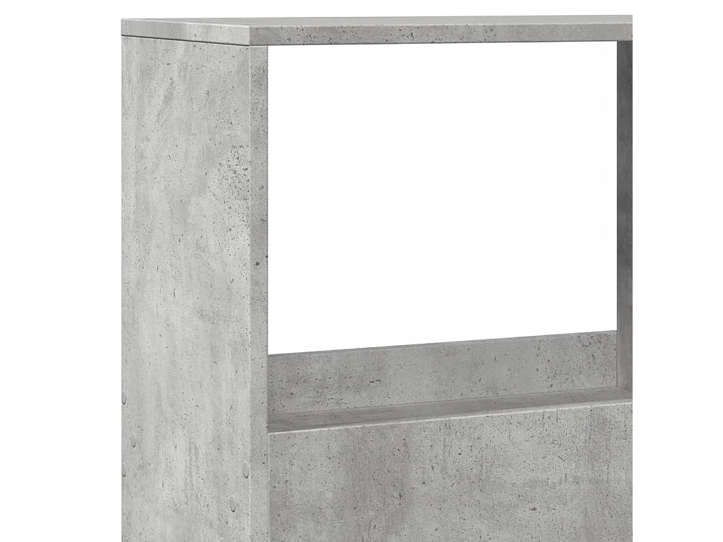 kamerscherm 100x33x155,5 cm bewerkt hout betongrijs