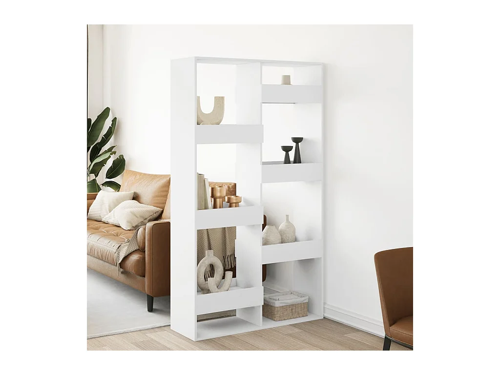 Cloison de séparation blanc 100x33x175 cm bois d'ingénierie