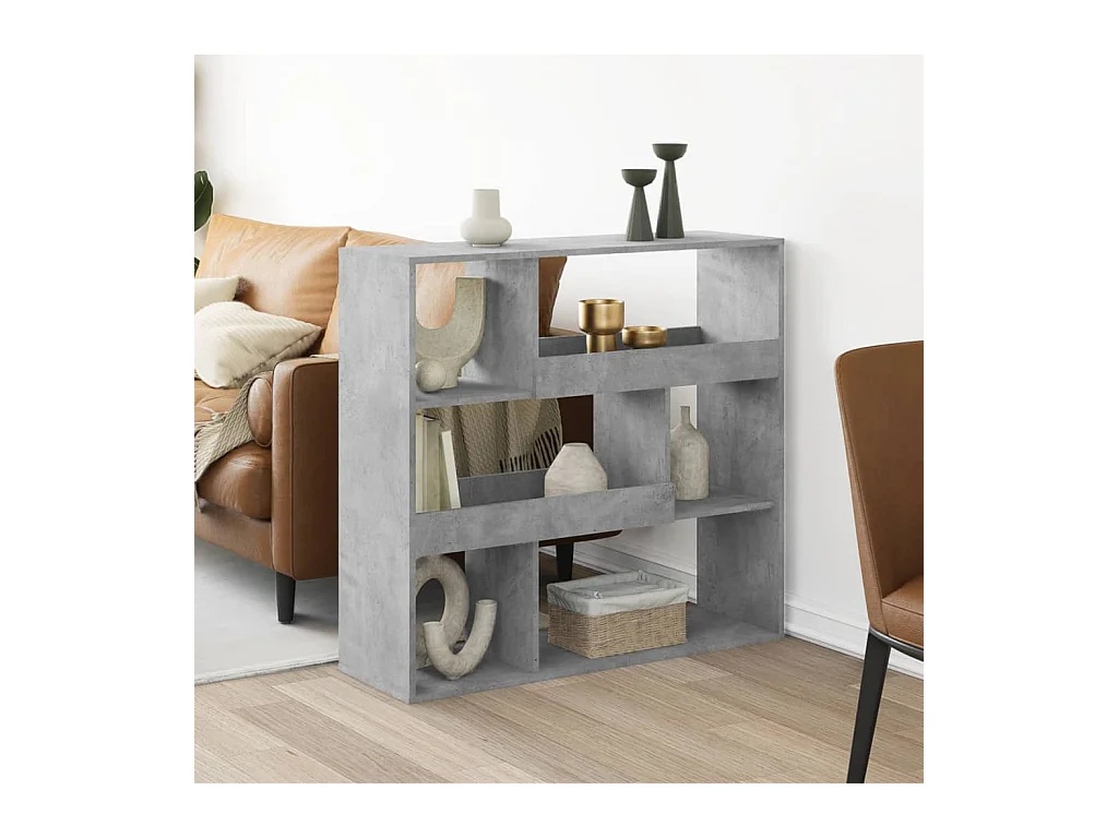 Kamerscherm 100x33x94,5 cm bewerkt hout betongrijs
