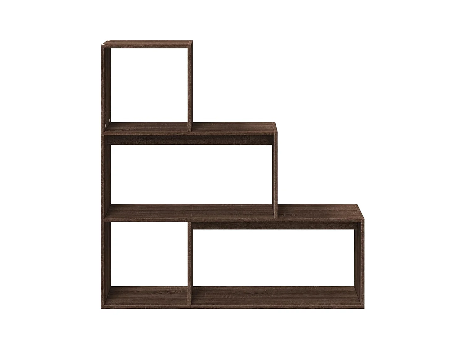 Étagère séparatrice de pièce 3niveaux chêne marron 123x29x123cm