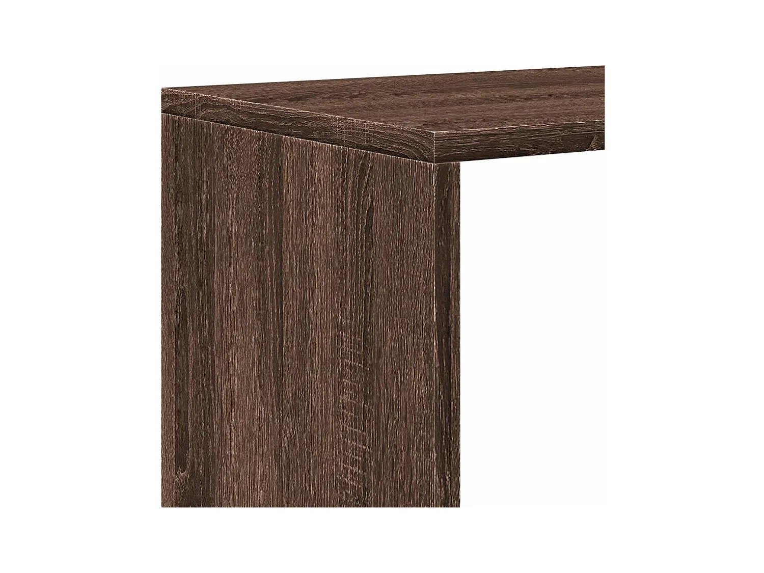 Étagère séparatrice de pièce 3niveaux chêne marron 123x29x123cm