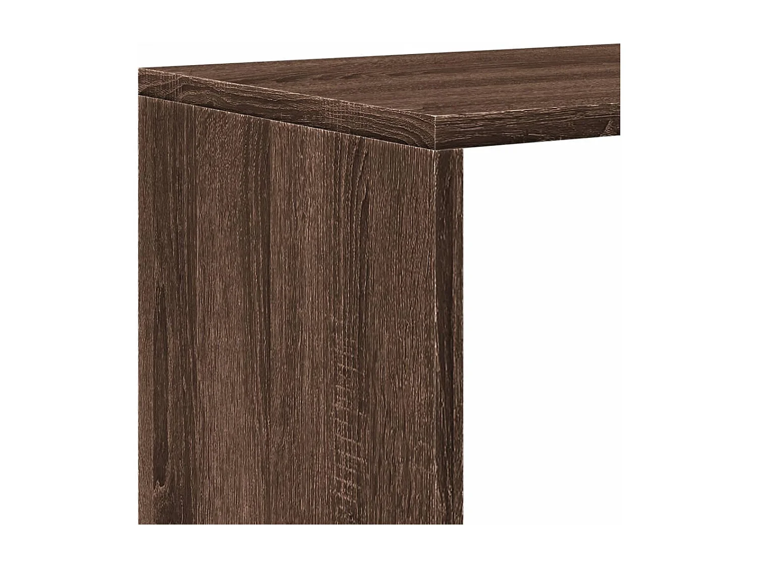 Étagère séparatrice de pièce 3niveaux chêne marron 123x29x123cm