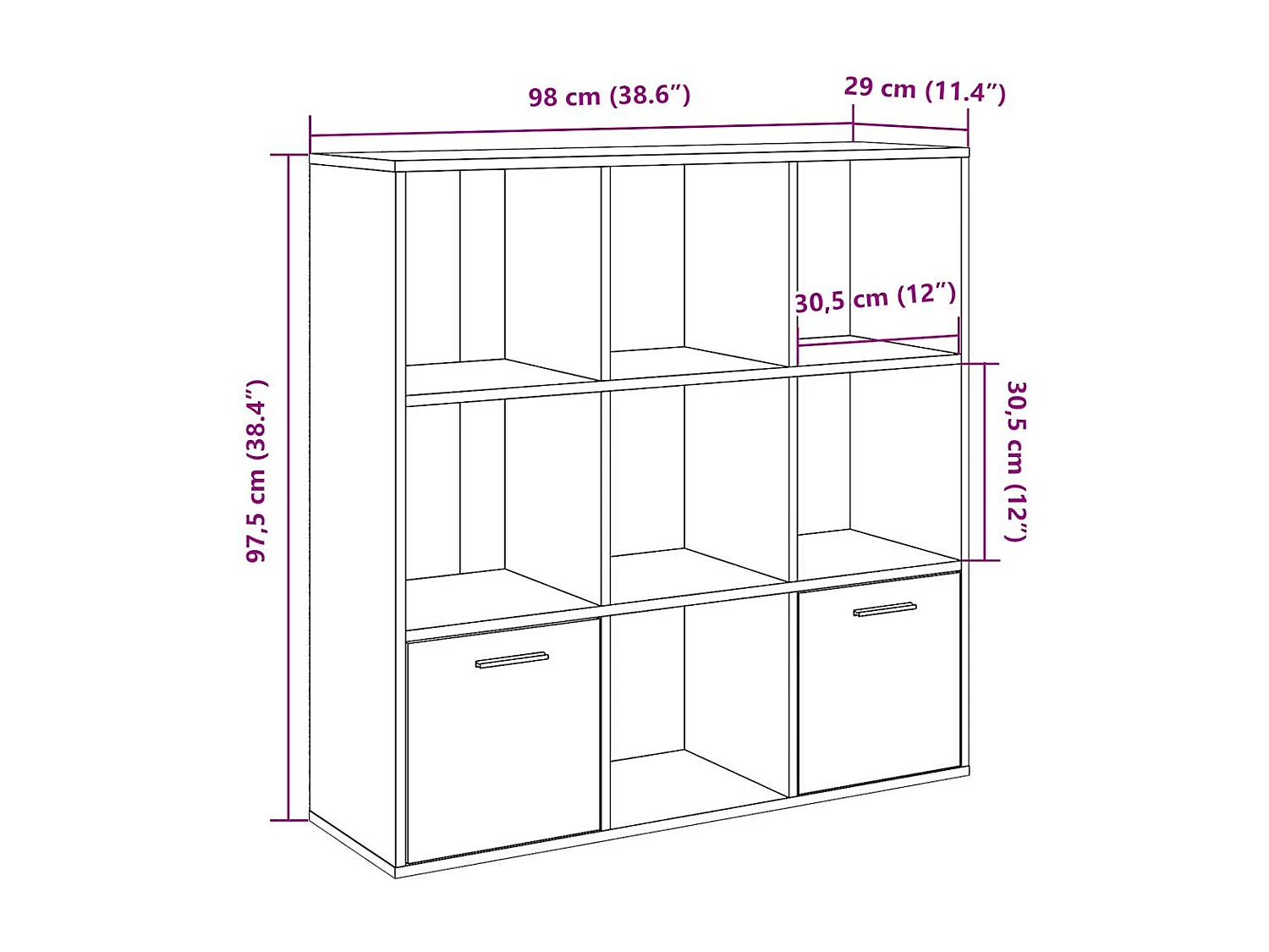 Bücherschrank Altholz-Optik 98x29x97,5 cm Holzwerkstoff