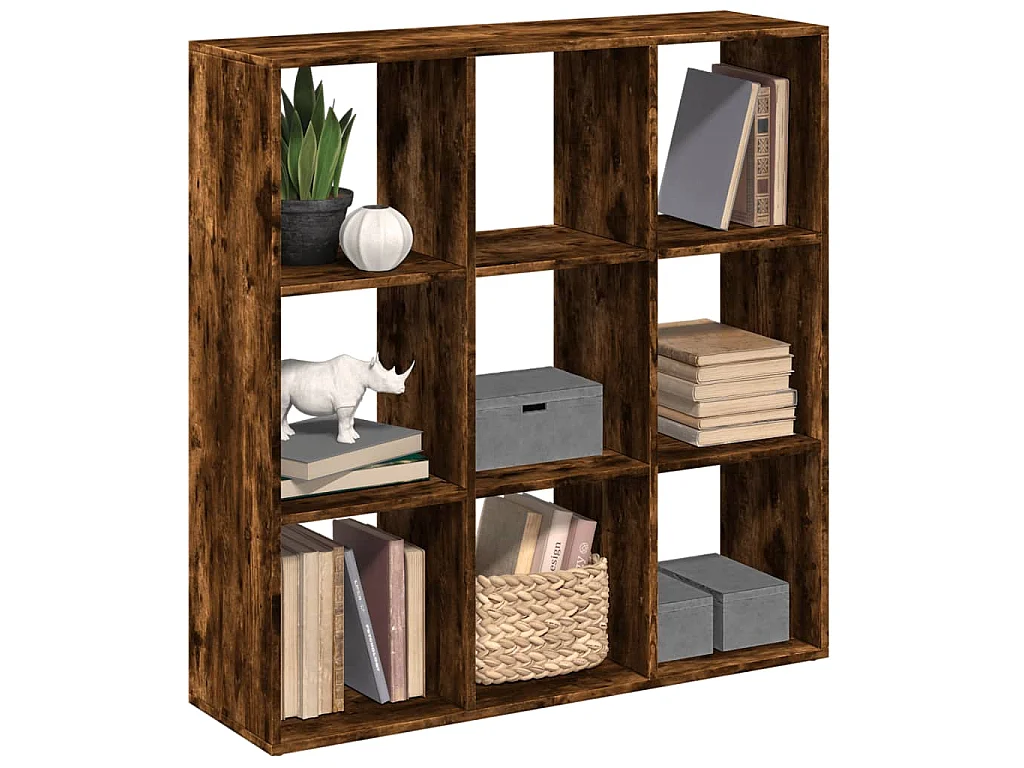 Libreria Divisorio Rovere Fumo 102x29x103,5 cm in Truciolato