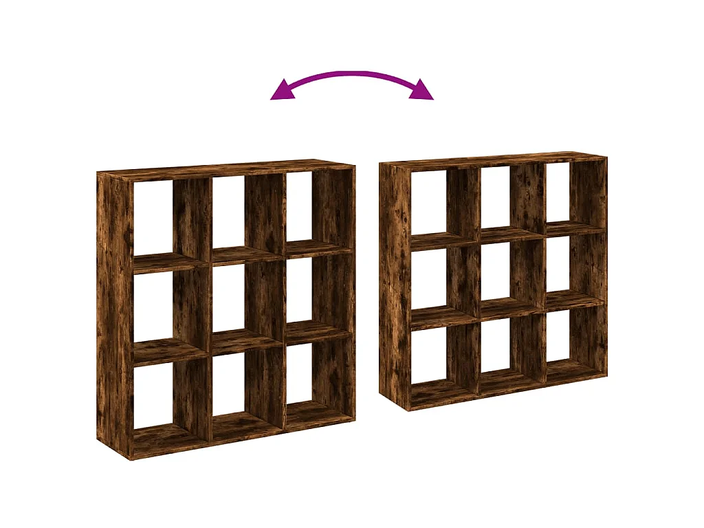 Libreria Divisorio Rovere Fumo 102x29x103,5 cm in Truciolato