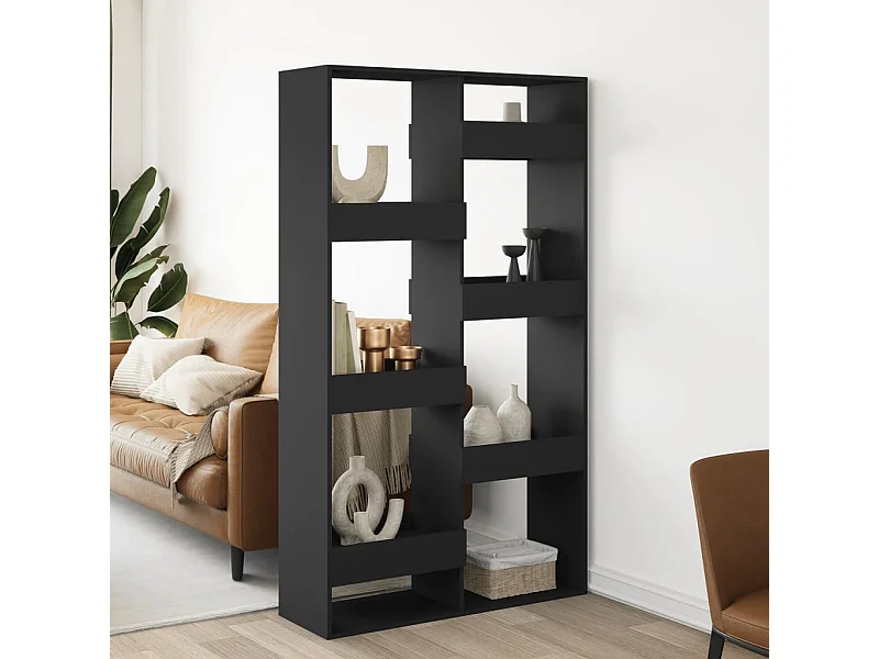 Cloison de séparation noir 100x33x175 cm bois ingénierie