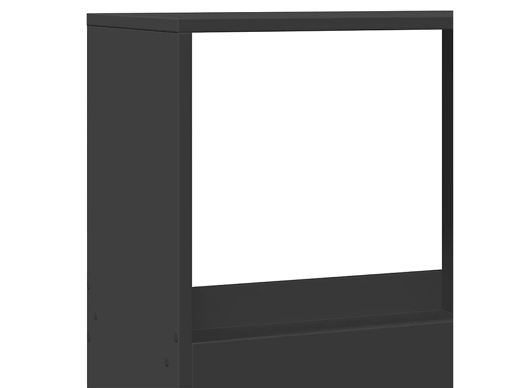 Cloison de séparation noir 100x33x175 cm bois ingénierie