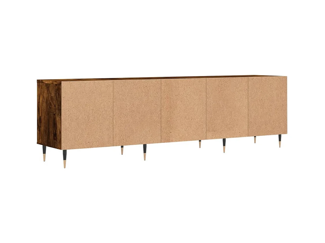Meuble TV chêne fumé 150x30x44,5 cm bois d'ingénierie