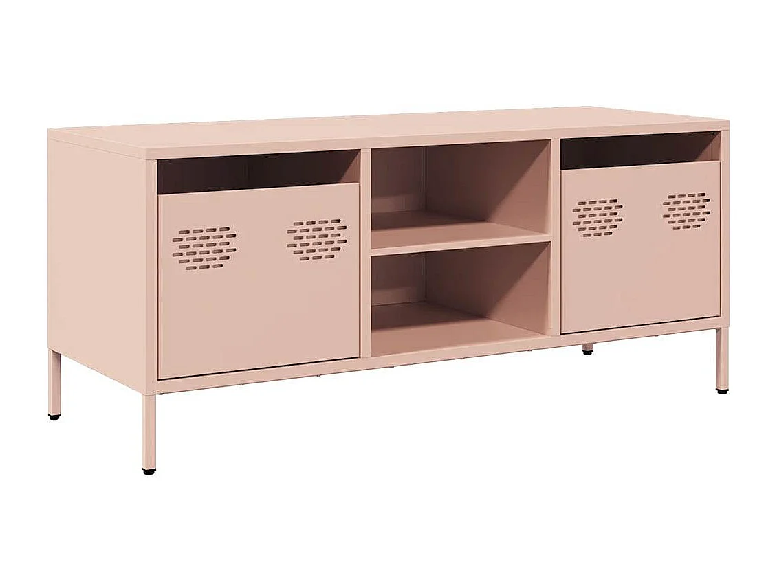 TV-Schrank Rosa 101,5x39x43,5 cm Kaltgewalzter Stahl