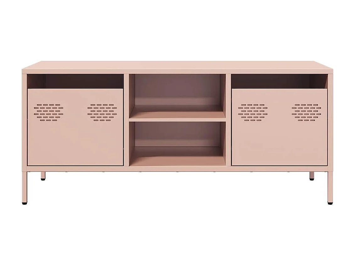 TV-Schrank Rosa 101,5x39x43,5 cm Kaltgewalzter Stahl
