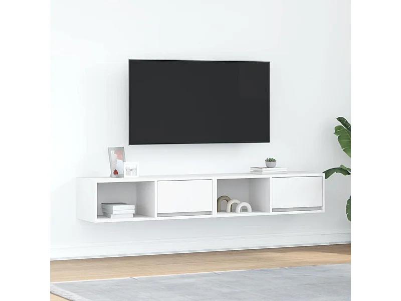 Meubles TV 2 pcs blanc 80x31x25,5 cm bois d'ingénierie