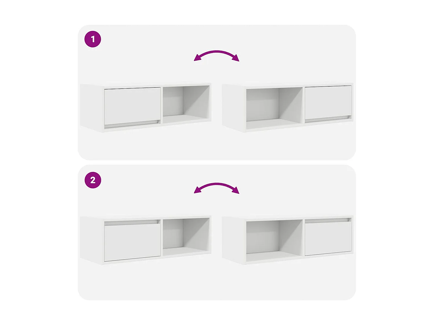 Meubles TV 2 pcs blanc 80x31x25,5 cm bois d'ingénierie