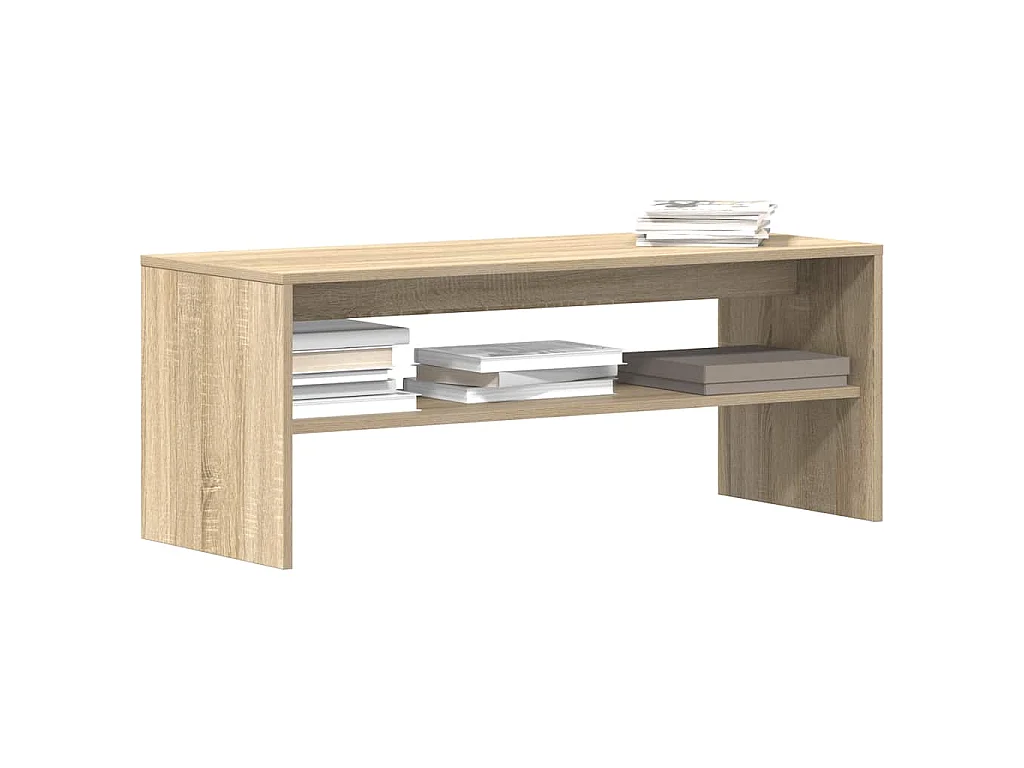 Mueble de TV madera contrachapada color roble 100x40x40cm