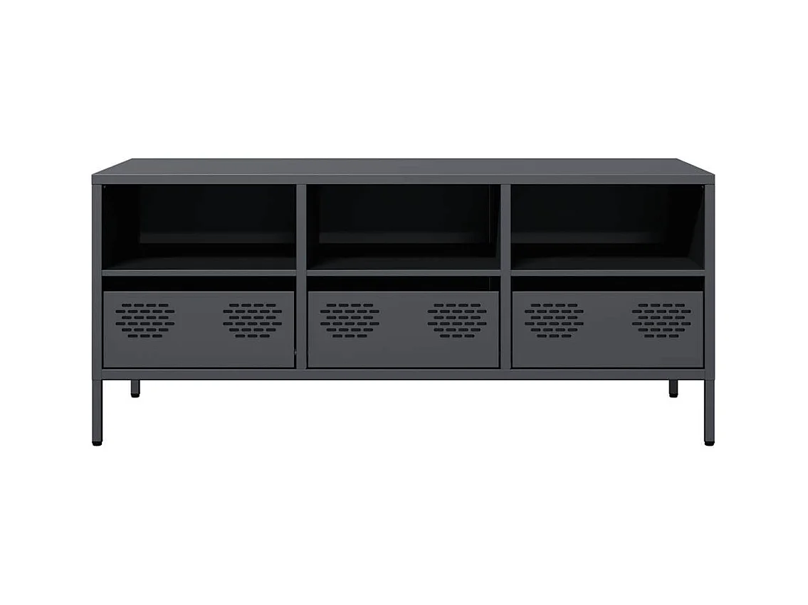 TV-Schrank Anthrazit 101,5x39x43,5 cm Kaltgewalzter Stahl