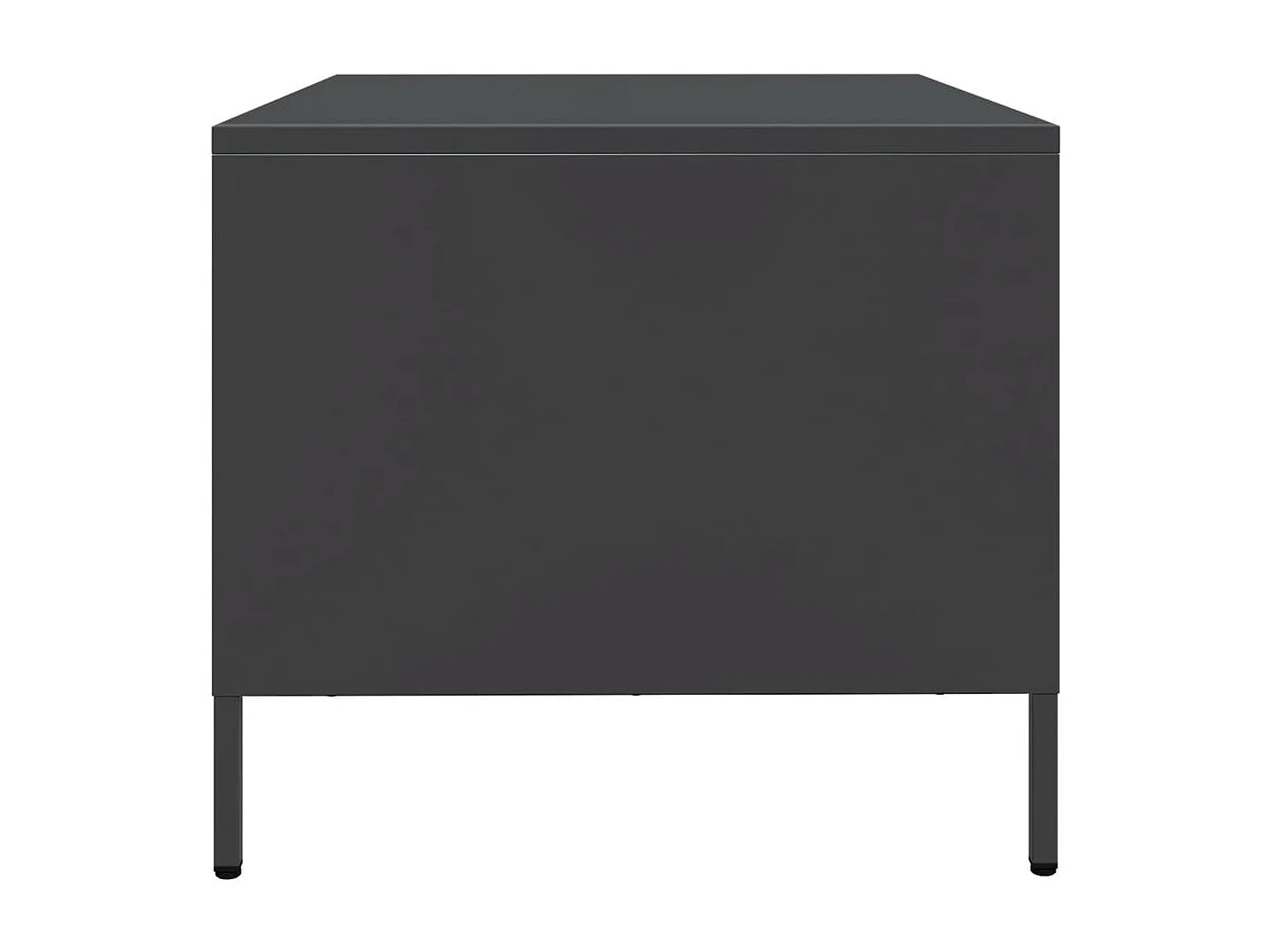 Mobile TV Nero 68x50x43,5 cm in Acciaio Laminato a Freddo