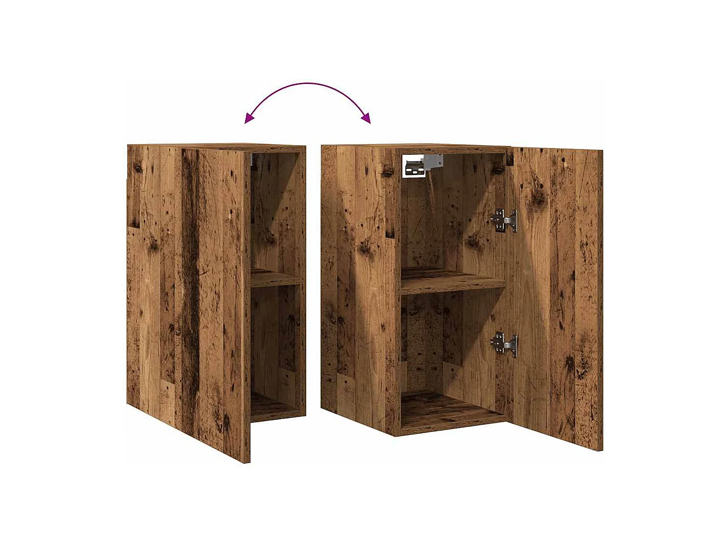 Meuble TV vieux bois 30,5x30x60 cm bois d'ingénierie