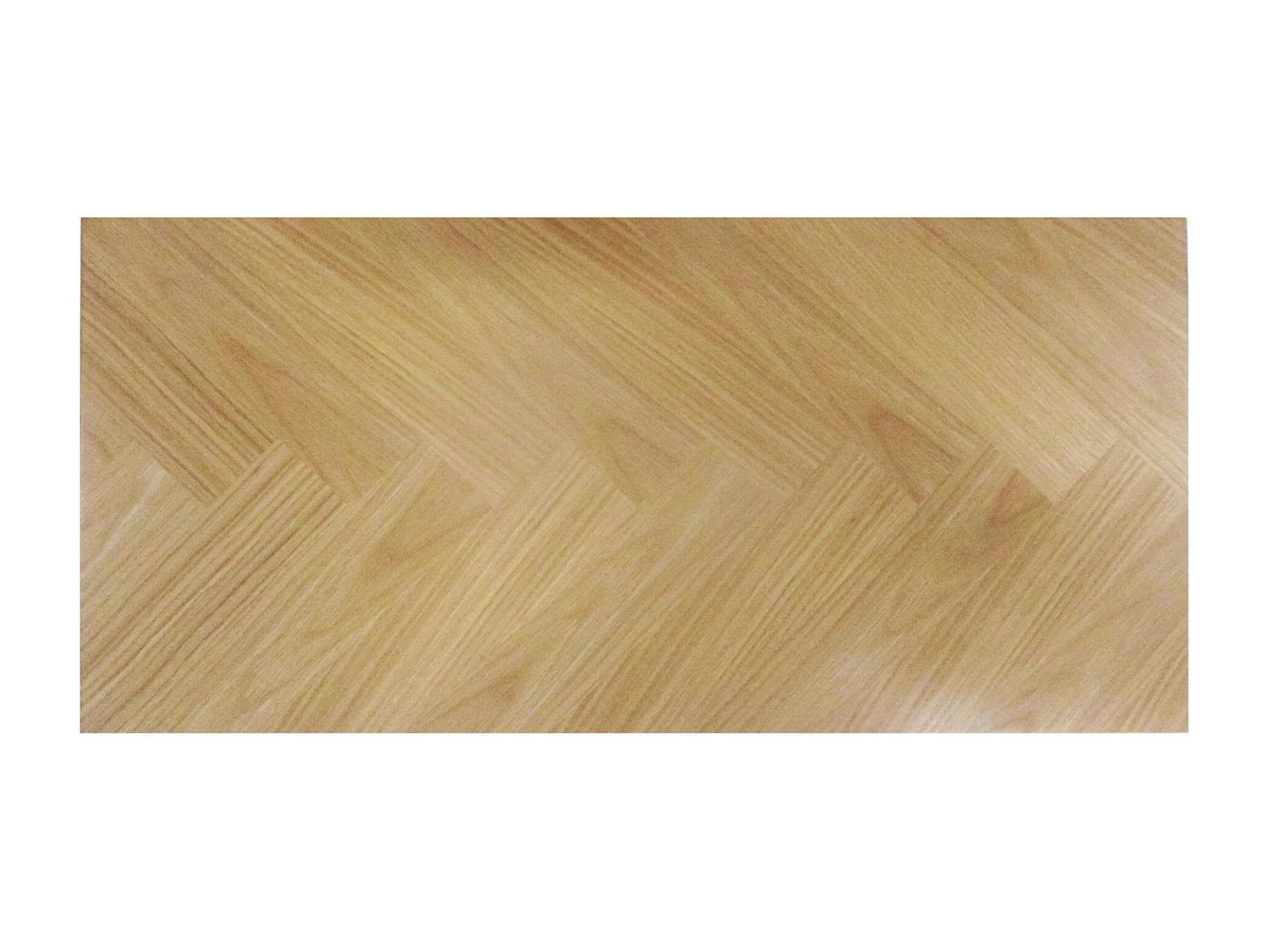 Table basse bois rectangulaire - placage chêne chevrons, pieds noirs GRAZ