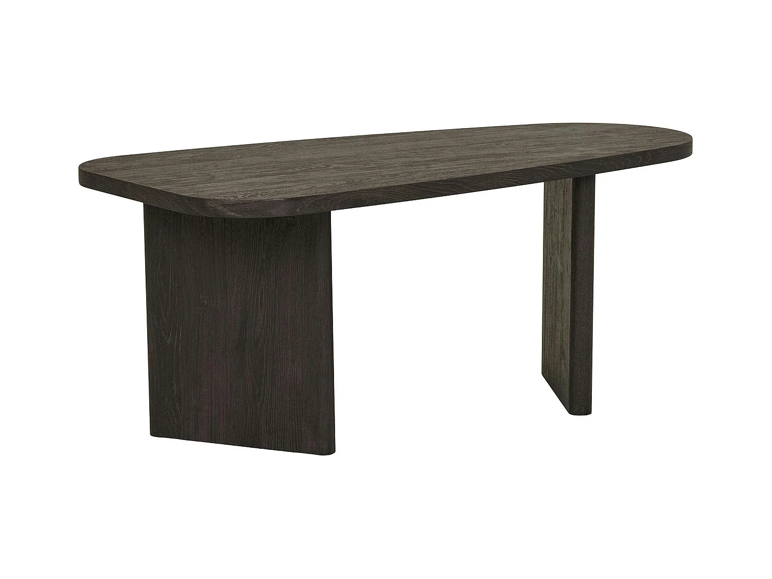 Table basse design - pieds larges, effet chêne brun TARTU