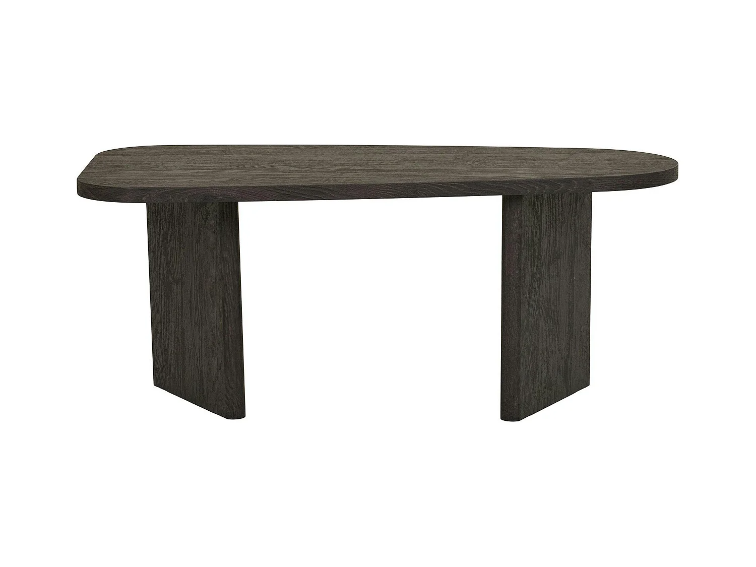 Table basse design - pieds larges, effet chêne brun TARTU