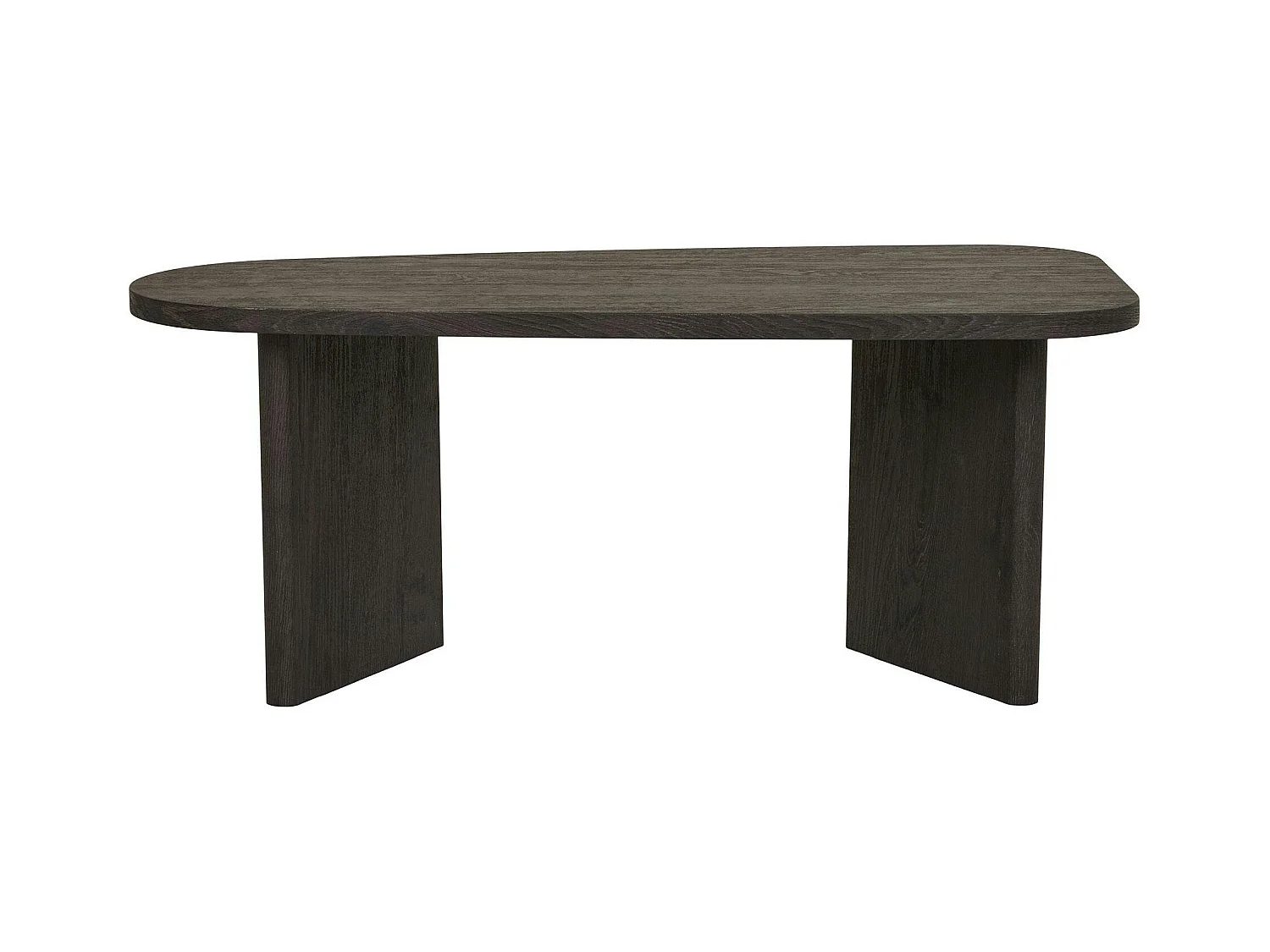 Table basse design - pieds larges, effet chêne brun TARTU