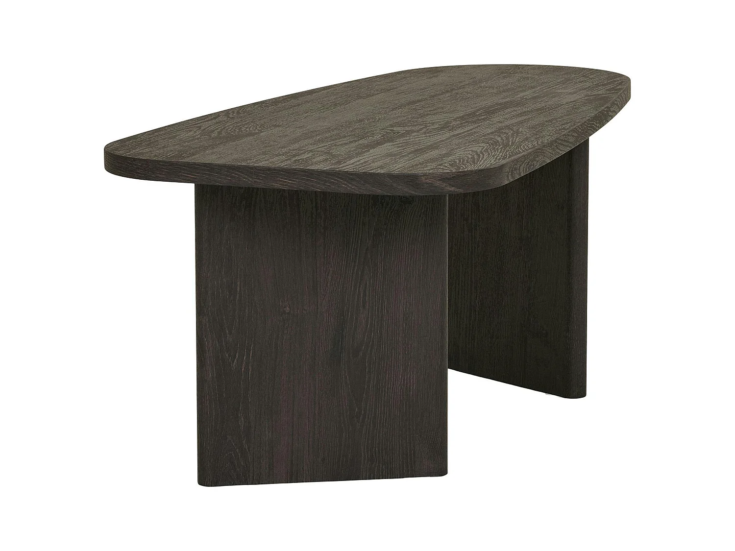 Table basse design - pieds larges, effet chêne brun TARTU